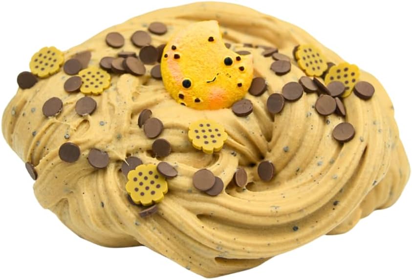 Cookie Dough Ice Cream Slime (SCENTED) | Handmade Slime | Hippocampe Slimes (4OZ)