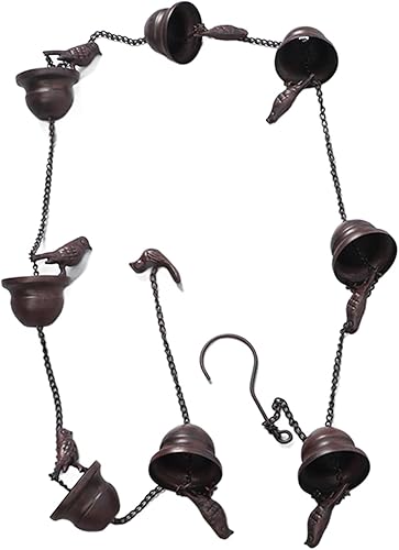 Cadenas de lluvia para canalones, para exteriores, para pájaros, para exteriores, cadena de lluvia, decorativo, repuesto para canalones, bajantes