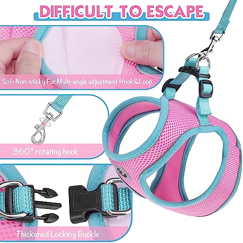 SCENEREAL-Cat-Harness-and-Leash-Set-Escape-Proof-Adjustable-Soft-Air-Mesh-Cat-Harnesses-for-Girls-Boys-Reflective-Light-Cat-Vest-for-Kitten-Puppy-Rabbit-Pet-Vest-Harnesses-for-Small-Medium-Big-Cats