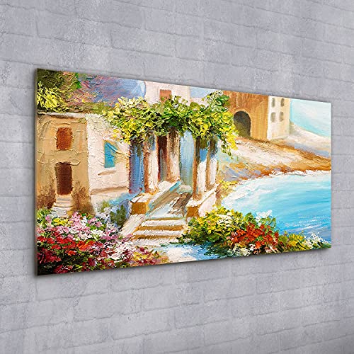 Image sur verre 100x50cm House Sea Coast tableau décoratif - 2