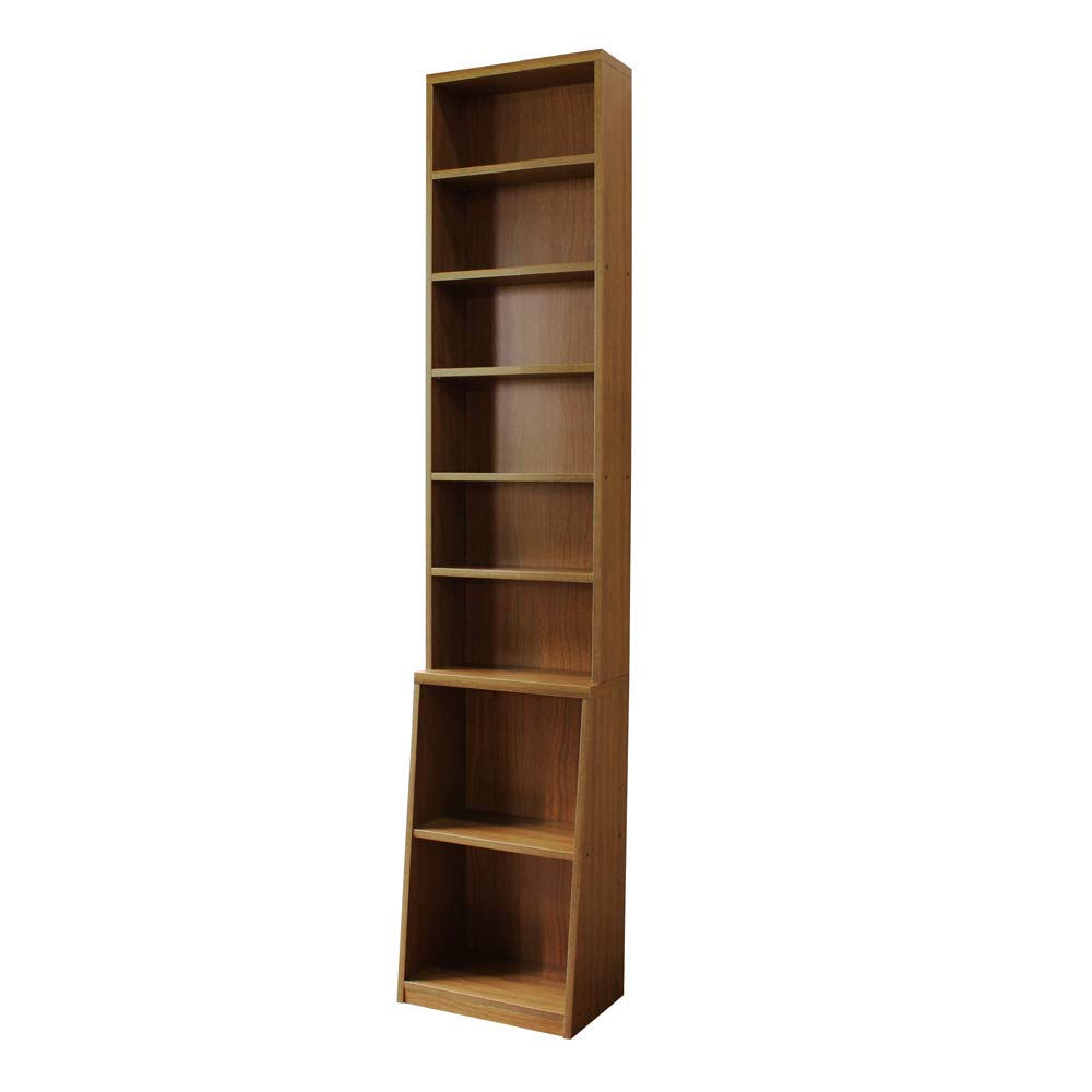 Amazon｜ロング書棚 幅45cm (ナチュラル)｜本棚 オンライン通販