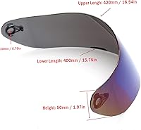 Vista 6 de Shkalacar Lente de casco de motocicleta, visera de casco de repuesto completo para casco de moto K1 K3SV K5