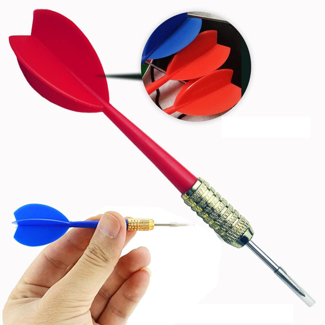 Paquet de 10 fléchettes en Plastique，fléchettesenPlastique,d'intérieur de fléchettes à la Maison,flechette acier