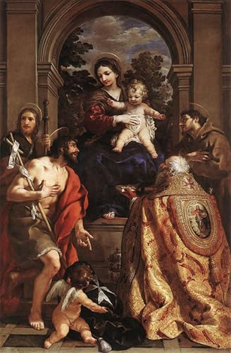 Art mural en toile Pietro Da Cortona salon chic 60x90