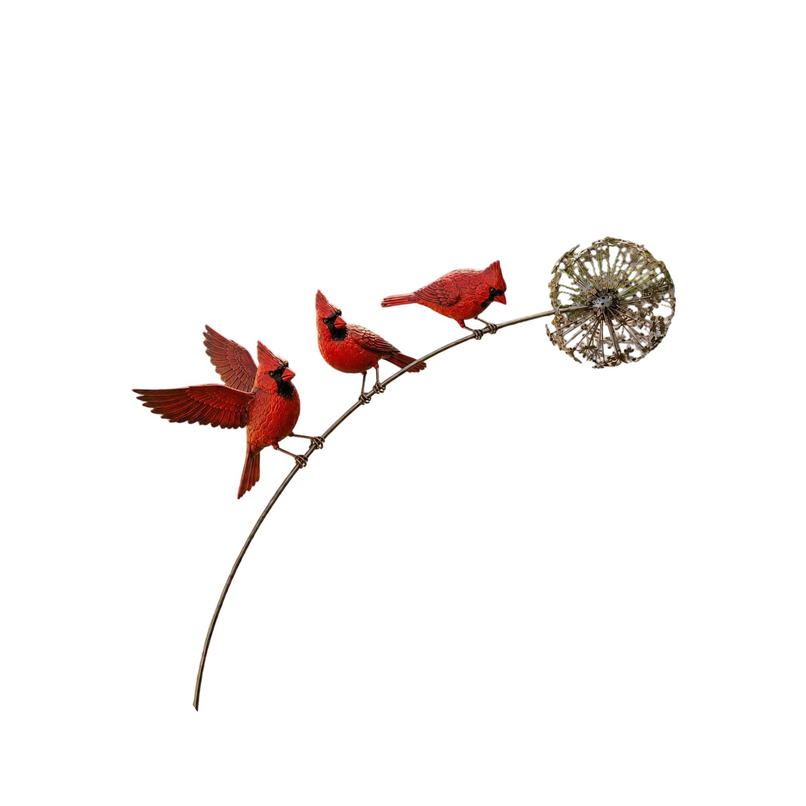 Orb Accent Garden Yard Decor Stake, Metal Outdoor Backyard Sculpture for Garden Bed, Walkway Border Display Accent Outdoor Stake Decoration Metal Yard Ornament Patio Bed Decor Border Walkway Ornament