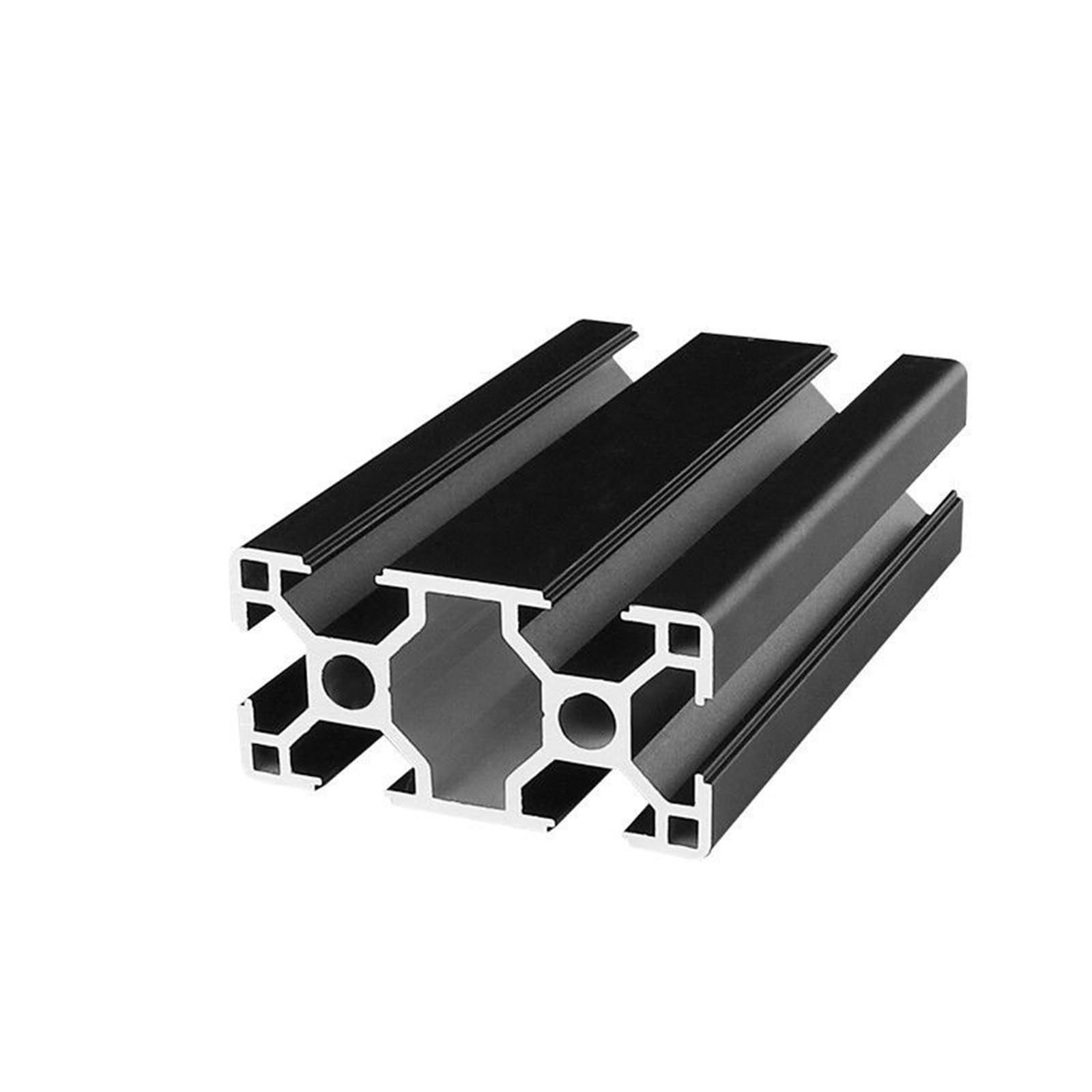 Aluminium-Strangpressprofil, 3060 schwarzes Aluminiumprofil, eloxierter linearer Schienenrahmen nach europäischem Standard for DIY-Schrankausrüstungsrahmen, extrudierte Schiene (200 mm)(1000mm)