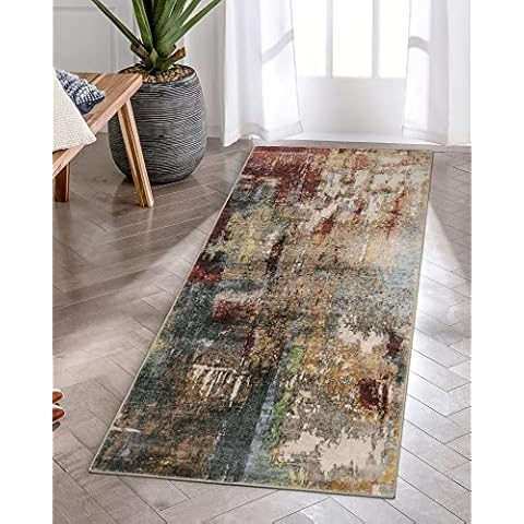 Lahome Modern Abstract Runner Rug Cover