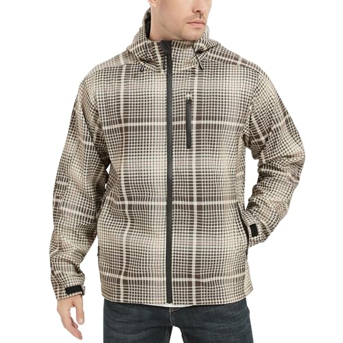 bpbtti Men’s Softshell Hooded Thermal Jacket Windbreaker Coat for Winter