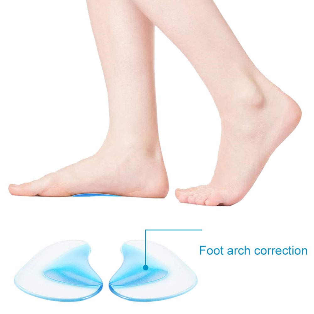PEDIMEND™ - Supporto per arco plantare in gel di silicone resistente, cuscinetti metatarsali per fascite plantare, supporto per piede piatto, solette per archi deboli, sperone calcaneare, unisex, 5