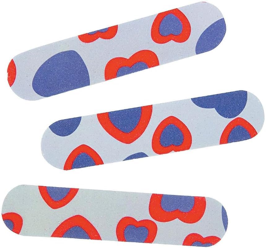 Nikki's Knick Knacks Mini Double Sided Nail File Emery Boards - Manicure Pedicure Spa Tools - 24 Piece