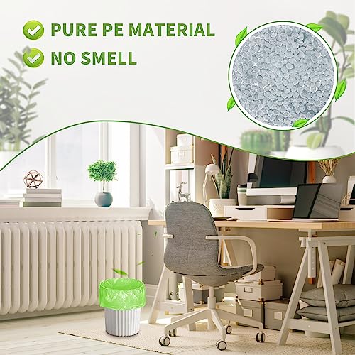 Image of Magesh 105 Count 4 Gallon Small Trash Bags, Green, Transparent, Durable, Leak-Proof, Unscented, Easy to Use, Versatile, Outstanding Customer Service