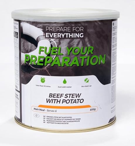 Fuel Your Preparation – Rinderragout mit Kartoffeln – 6 Portionen – 1.050 g | Haltbarkeit 25 Jahre | Fuel Your Preparation – Rinderragout mit Kartoffeln – 6 Portionen – 1.050 g | Haltbarkeit 25 Jahre |