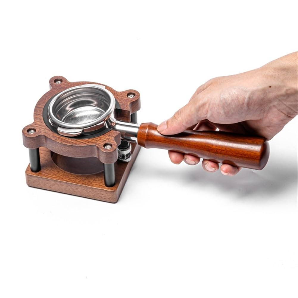 Wysokiej jakości drewniany tamper do kawy 51/58 mm - podstawa Sapele narzędzie do prasy do espresso i uchwyt na portafilter dla baristów i stylowe akcesoria do kawy