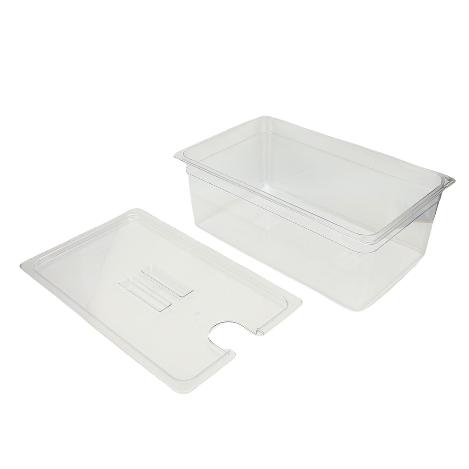 Acouto Contenedor Sous Vide de 25L, Material PP Transparente, Tanque de Agua de Cocción Lenta con Tapa para Cocinar en Casa y Preparar Comidas