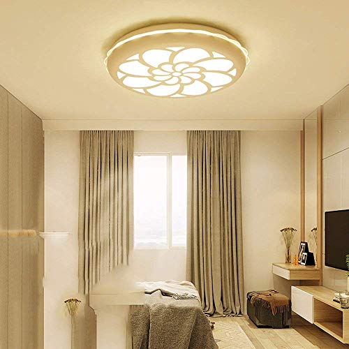 Plafonnier LED dimmable circulaire de 52cm pour salon et couloir