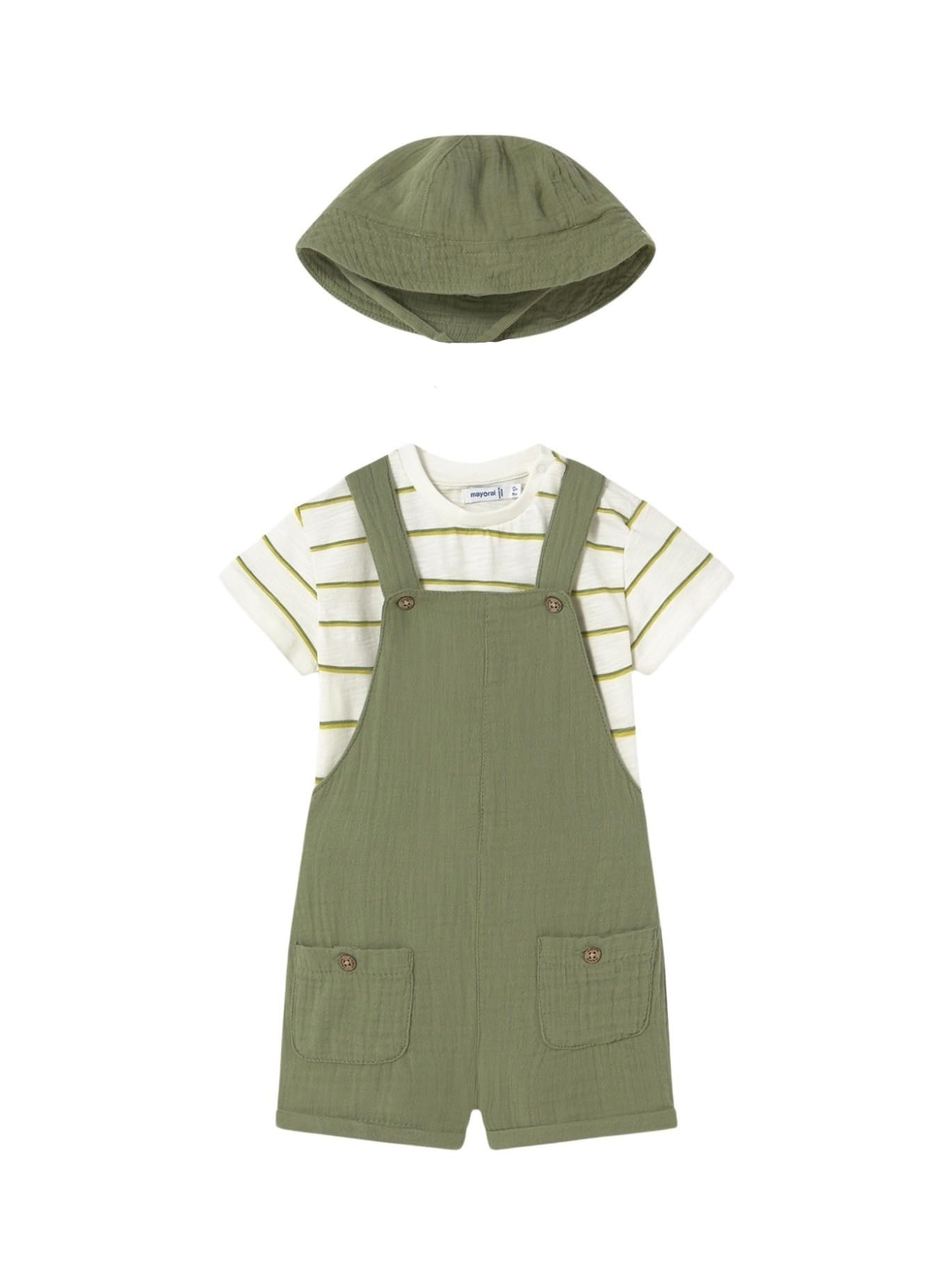 Mayoral Conj. Peto bambula 3 Piezas para bebé niño 18 Meses (86cm)