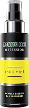 Maniac Line Obsession She's Mine Vanilla Car Air Freshener Spray Black
