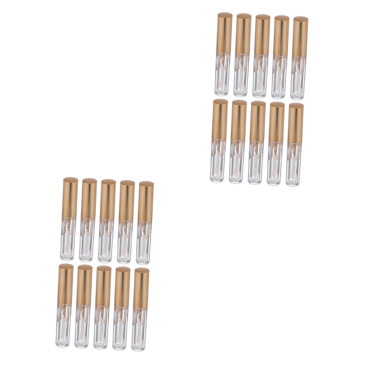 DOITOOL 20stücke Leere Lippenstift-rohre Mit Goldenen Wellen Zylindrische Behälter Für Lipgloss Und Lippenbalsam Für Reisen Und -kosmetik Pro Tube