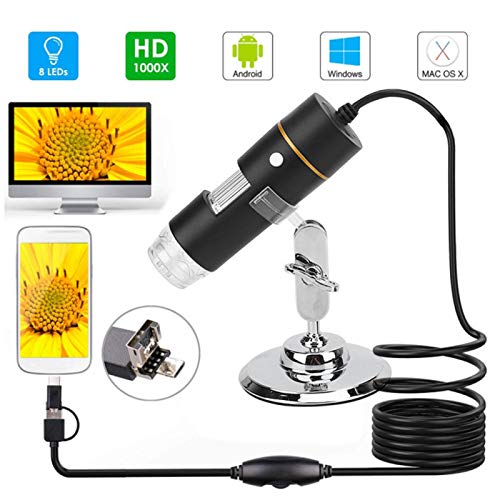 Image of CHICIRIS Microscope, 1000X PCB Magnifier Digital Microscope, 300,000 Pixels for Kids Students(30w)