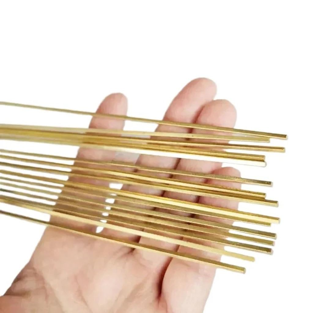 H59 Mosiężny pręt kwadratowy z płaskim drążkiem | 5 sztuk 1x1-2,5x2,5x500mm H59 Mosiądz: Pasy do zbiorników na wodę, rury, produkty tłoczone(1.5x1.5x500 mm)
