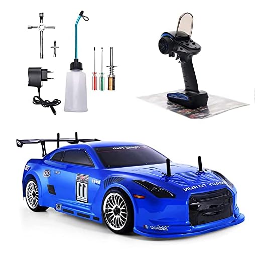 ZRYYWAN 2.4G Nitro RC Cars Truck 1/10 14IN Professional High-Speed Drift Remote Control Car Nitrogen Drive 4WD 80KM/H Metal Chassis Gas RC Cars Adult Children Toy Gift