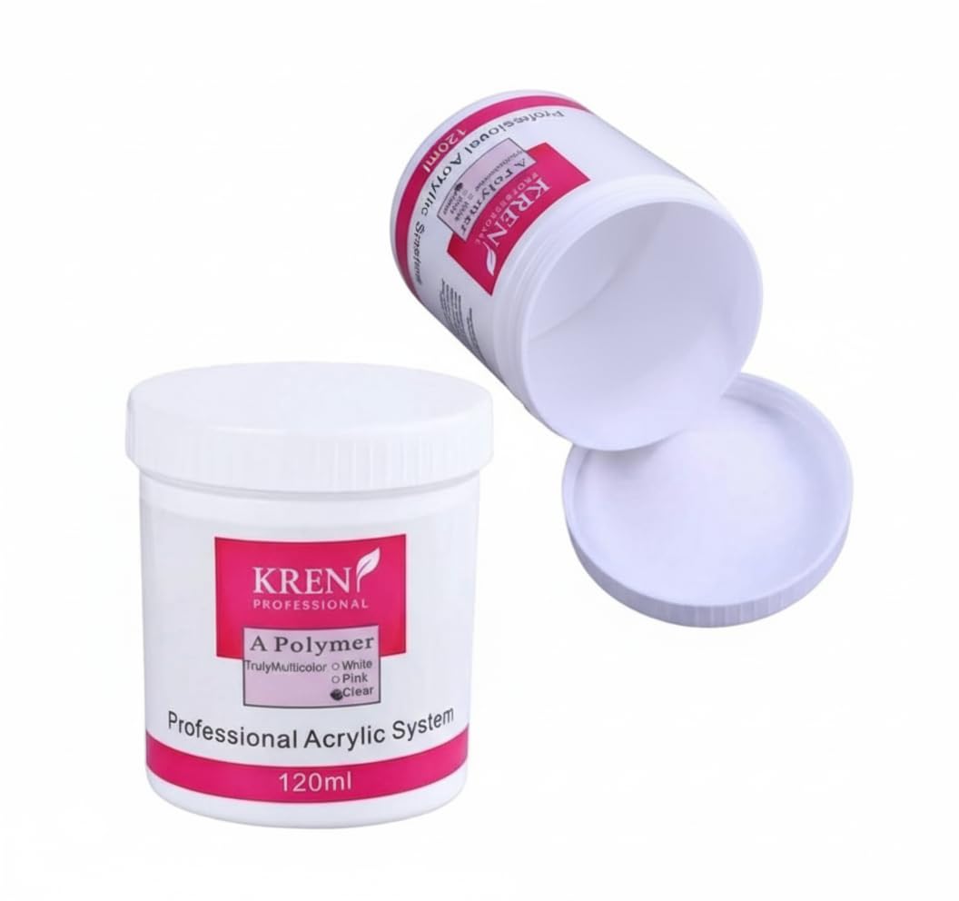 Kreni Acrylic Professional Nail Art Powder for Nail Extension French Nails 120gm/4oz (clear)