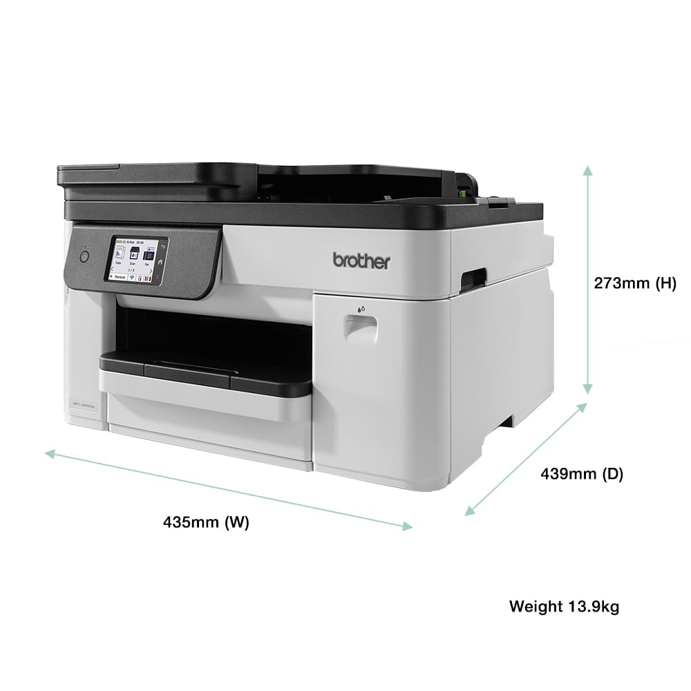 Brother MFC-J5010DW drukarka wielofunkcyjna A4, WiFi, Ethernet i USB, automatyczny druk atramentowy, 26 stron na minutę w kolorze, 28 stron na minutę w kolorze