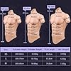 Vnmcry Réaliste Silicone Faux Musculaire Muscles Pectoraux et Abdominaux Seins Poitrine Masculine Abdominaux Pectoral Artificiel pour Cosplay (Couleur Beige, Taille S - Pas de Poils Corporels) #5