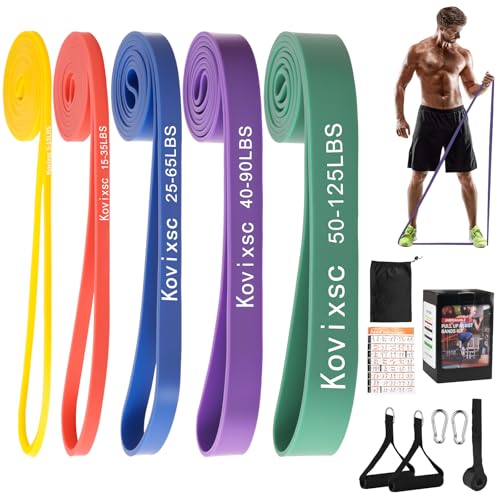 Resistance Bands for Working Out Pull Up Assistance Bands Exercise Workout Bands for Men & Women Gym Bands with Door Anchor & Handle Stretching Bands for Physical Therapy Muscle Training
