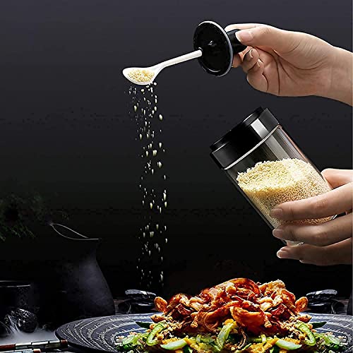 Image of Spoon Jar With Airtight Attached Lid Ghee Pickle Jar Condiment Dinning Table Sugar Pot Oil Dispenser Glass Storage Bottle For Kitchen (250 ML)