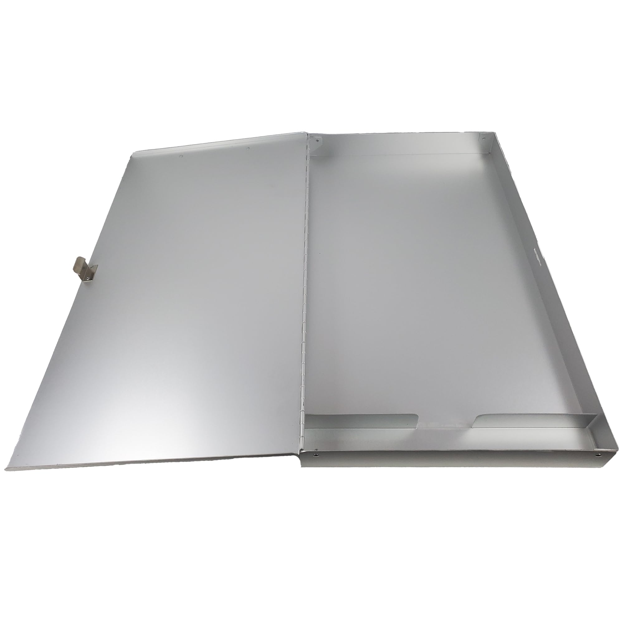Posse Box - Seitenöffnendes Klemmbrett mit einem Fach PBxL-85-S · eloxiertes Aluminium in Silber · 45,7 x 27,9 x 3,8 cm · Aufbewahrungs-Organizer