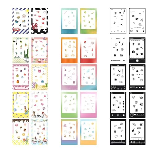 HIYQIN Photo Border Stickers - 30pcs Lovely Mini Photo Film Stickers Compatible with FujiFilm Instax...