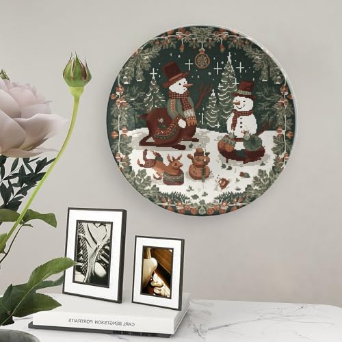 Plato decorativo de cerámica de porcelana fina con soporte de exposición vertical 6