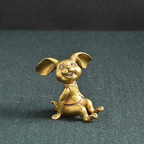 Figurine en laiton pur et mini statue en cuivre pour decoration de bureau