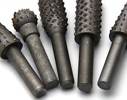 Set di 5 frese rotanti per legno da 6 mm, per