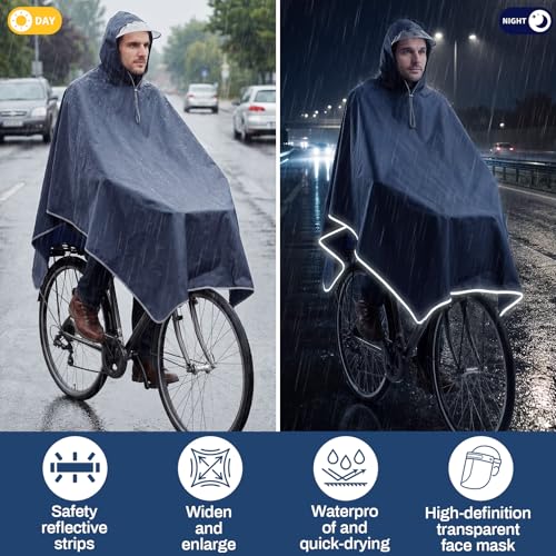 Coume 2-Pack Rain Poncho with Reflective