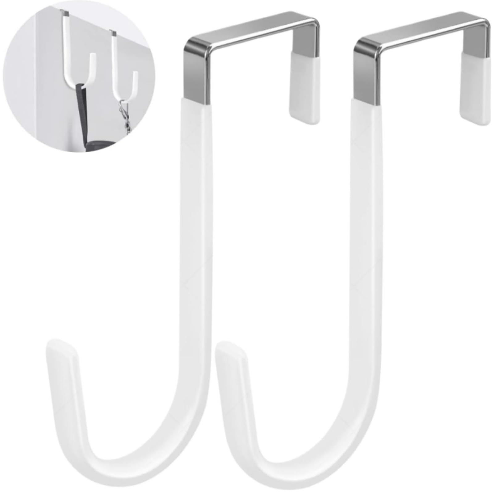 Over The Door Hooks, Duty Overdoor Hook for Hanging Towels Coats Bags Clothes Bathroom Kitchen Starter Garland Hook