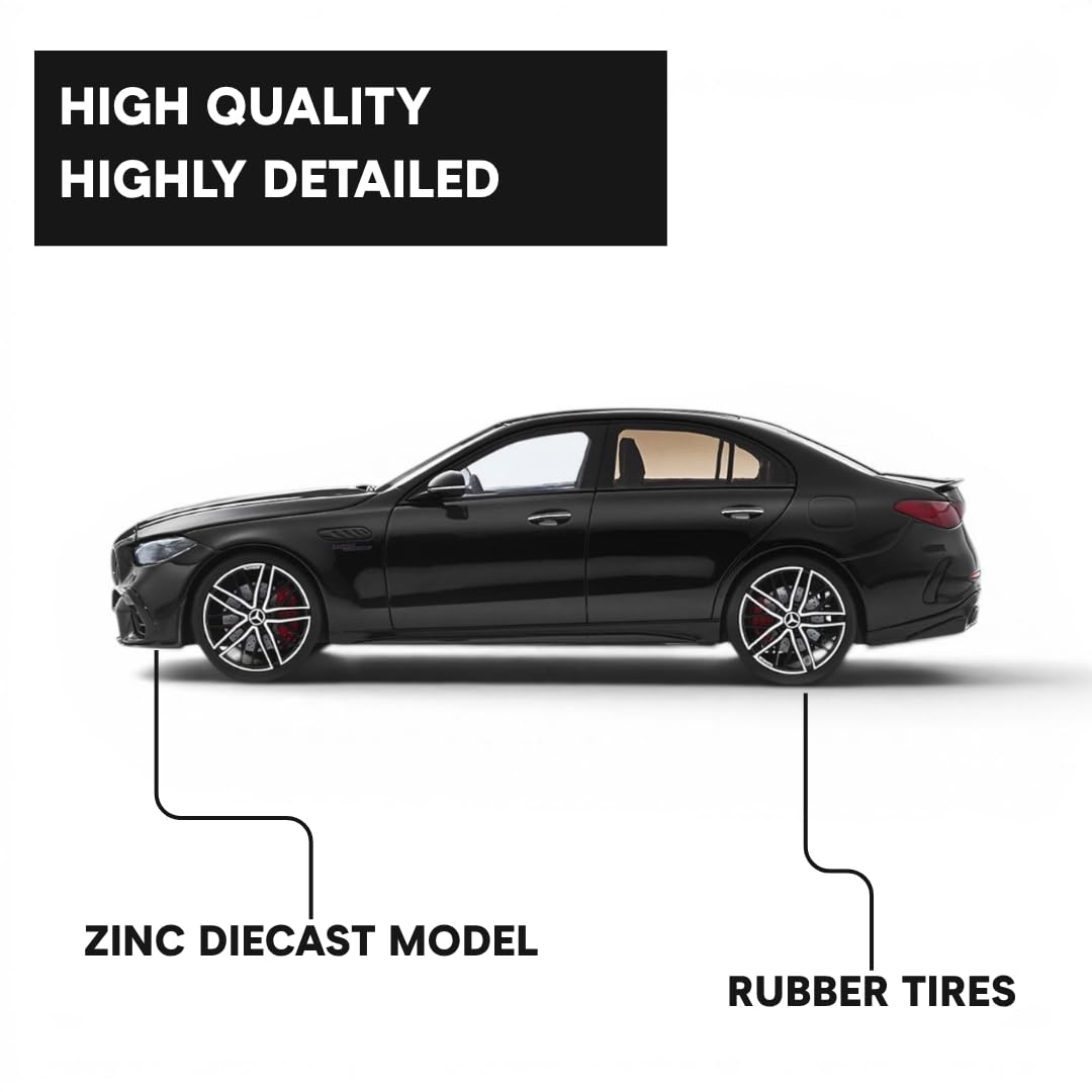 Mercedes‑AMG C 63 S E Performance 1:18 Modellauto | Hochwertiges Diecast Sammlermodell aus Metall, detailgetreue Performance‑Sportlimousine mit öffnenden Teilen