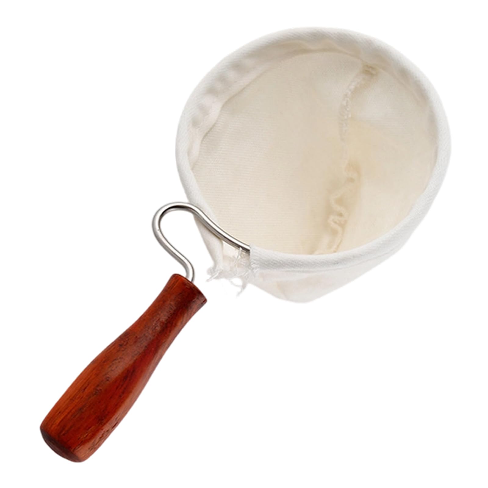 Bbajszx Premium Flannel Coffee Filter Bag with Wooden Handle Washable Cloth Tea Strainer for Rich Flavor Extractions Home Cafe Wooden Handle Flannel Coffee Filter