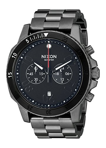 Nixon Men's 'Ranger Chrono' Quartz Stainless Steel Casual Watch, Color:Grey (Model: A5491531-00)