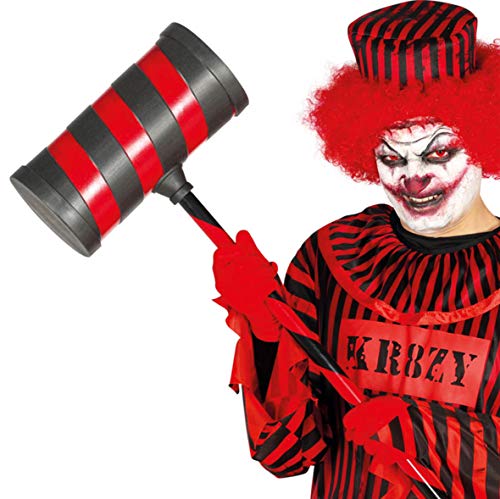 FIESTAS GUIRCA S.L. Killerclown-Hammer rot-schwarz 79 cm Einheitsgröße