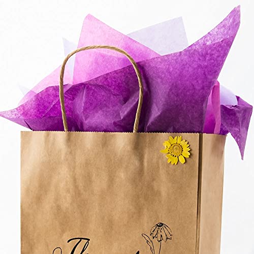 Image of MR FIVE 60 Sheets Gift Tissue Paper Bulk, 20 inch x 14 inch, Purple Tissue Paper for Fall Halloween Birthday Wedding Holiday, 3 Colors