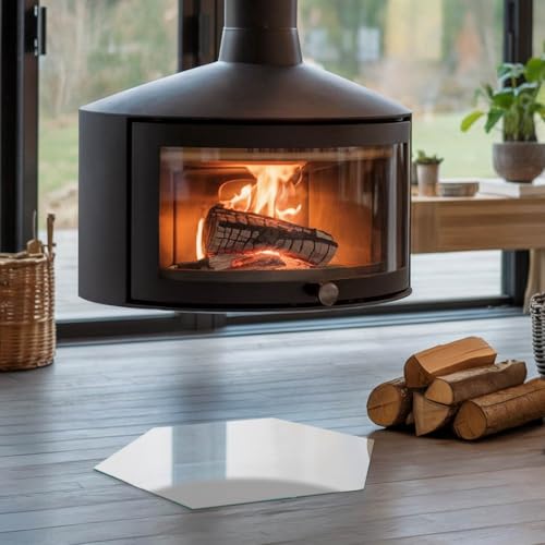 Placa de chimenea gris de 40 cm con bordes pulidos y suelo moderno 5