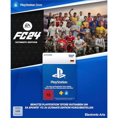 110 PlayStation Store Guthaben für EA SPORTS FC 24 Ultimate Edition | Deutsches PSN Konto