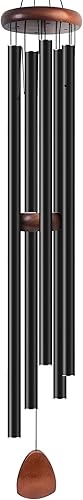 Vista 96 de Campanillas de viento grandes de aluminio de 37 pulgadas para crear un ambiente zen, adecuadas para exteriores, con atrapador de viento, adecuadas