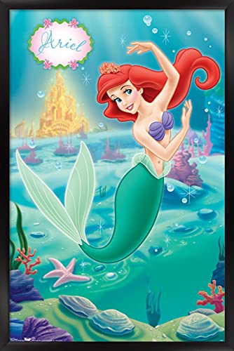 Poster Disney Ariel La Petite Sirène avec cadre pour habiller facilement un mur blanc de chambre