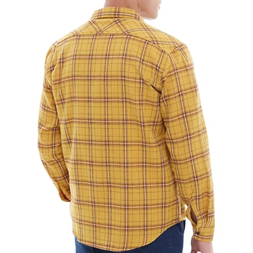 Men's Plaid Flannel Regular Fit Shirts Warm Button Down Long Sleeve Work Casual Shirt3