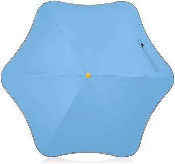 Checkered Yellow White Brown Wind and Rain Protection Kids Umbrella with Reflective Strip Travel with Pinch-Proof Closure
