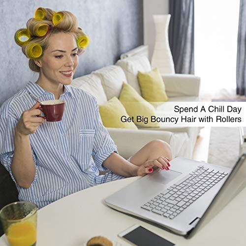 Hair Rollers Set, Self Grip Jumbo Hair Rollers Curlers,Salon Hair Dressing 2.5 Inch Rollers for Hair DIY, Curly Hairstyle Tools for Women, Multicolor 5 Size 40 Packs (66mm 54mm 44mm 32mm 25mm 40Pack) - Thumbnail 3