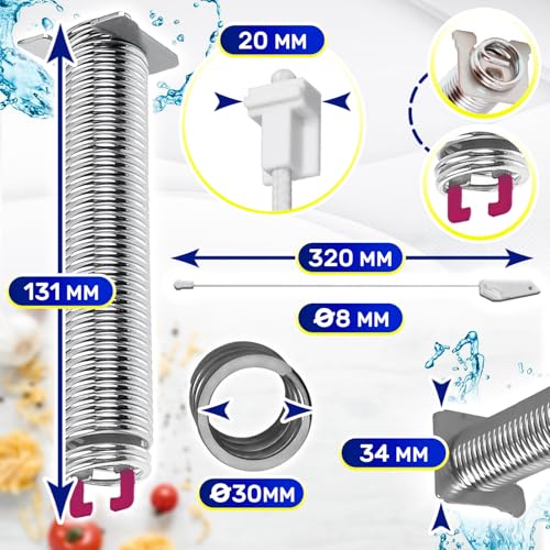 Reparaturset Feder in Rosa und Seilzug für Tür Geschirrspüler mit dem Originalcode 00754873 754873 für Bosch für Siemens Spülmaschaschine - Garantie 10 Jahre - MONTERAL
